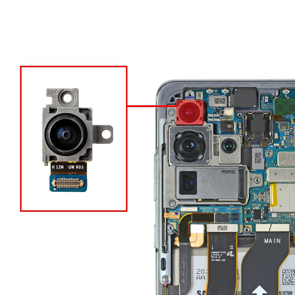 12MP Rear Camera for Samsung Galaxy S20 Ultra G988B GH96-13096A (Gold) 12MP Rear Camera for Samsung Galaxy S20 Ultra G988B GH96-13096A (Gold)